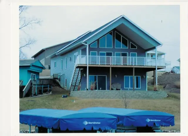 Finished lake home with walkout decks
